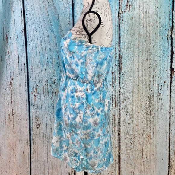 BEC + BRIDGE EUC Blue Sky Printed Strapless Silk Dress - Picture 11 of 12